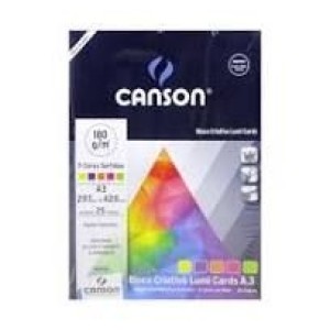 BLOCO LUMI A3 180G 25F/5C 7173 CANSON - BL