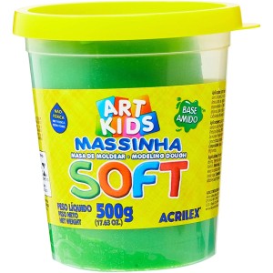 MASSA MODELAR 500G ACRILEX 101/VERDE - UN
